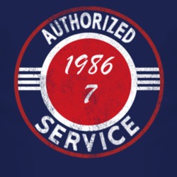 Authorized Service 1986 CJ 7 Distressed Look Dark T Shirt