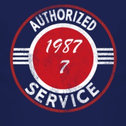 Authorized Service 1987 CJ 7 Distressed Look Dark T Shirt