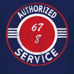 Authorized Service 1967 FJ 8 Distressed Look Dark T Shirt