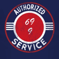 Authorized Service 1969 FJ 9 Distressed Look Dark T Shirt