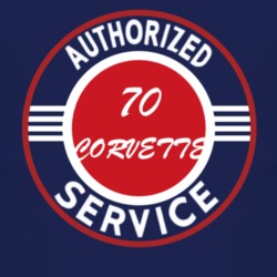 Authorized Service 1970 CHEVROLET CORVETTE Dark T Shirt