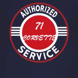 Authorized Service 1971 CHEVROLET CORVETTE Dark T Shirt