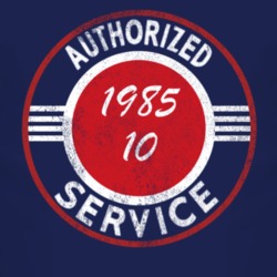 Authorized Service 1985 CJ 10 Distressed Look Dark T Shirt