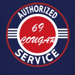 Authorized Service 1969 MERCURY COUGAR Dark T Shirt