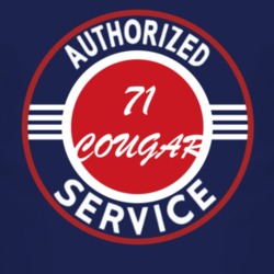 Authorized Service 1971 MERCURY COUGAR Dark T Shirt