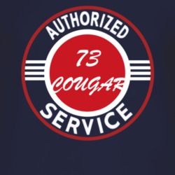Authorized Service 1973 MERCURY COUGAR Dark T Shirt