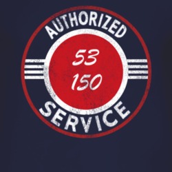 Authorized Service 1953 Chevy 150 Distressed Look Dark T Shirt