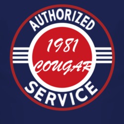 Authorized Service 1981 MERCURY COUGAR Dark T Shirt