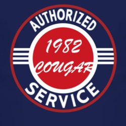 Authorized Service 1982 MERCURY COUGAR Dark T Shirt