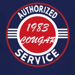Authorized Service 1983 MERCURY COUGAR Dark T Shirt