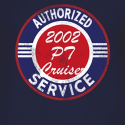 Authorized Service 2002 Chrysler PT Cruiser Distressed Look Dark T Shi