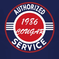 Authorized Service 1986 MERCURY COUGAR Dark T Shirt