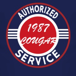 Authorized Service 1987 MERCURY COUGAR Dark T Shirt