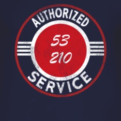 Authorized Service 1953 Chevy 210 Distressed Look Dark T Shirt