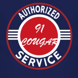 Authorized Service 1991 MERCURY COUGAR Dark T Shirt
