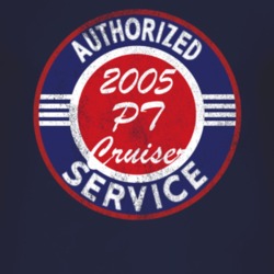 Authorized Service 2005 Chrysler PT Cruiser Distressed Look Dark T Shi