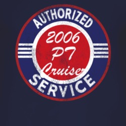 Authorized Service 2006 Chrysler PT Cruiser Distressed Look Dark T Shi