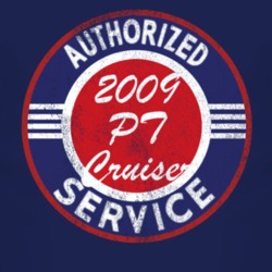 Authorized Service 2009 Chrysler PT Cruiser Distressed Look Dark T Shi