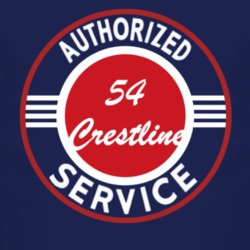 Authorized Service 1954 Crestline Dark T Shirt
