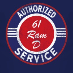 Authorized Service 1961 Dodge Ram D Distressed Look Dark T Shirt