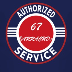 Authorized Service 1967 PLYMOUTH BARRACUDA Dark T Shirt