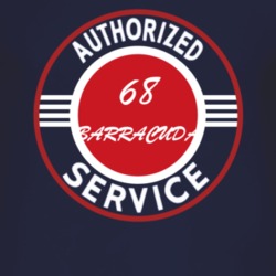 Authorized Service 1968 PLYMOUTH BARRACUDA Dark T Shirt