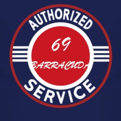 Authorized Service 1969 PLYMOUTH BARRACUDA Dark T Shirt