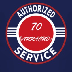 Authorized Service 1970 PLYMOUTH BARRACUDA Dark T Shirt
