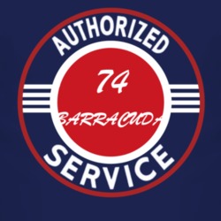 Authorized Service 1974 PLYMOUTH BARRACUDA Dark T Shirt