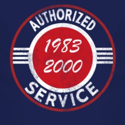 Authorized Service 1983 Pontiac 2000 Distressed Look Dark T Shirt