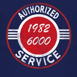 Authorized Service 1982 Pontiac 6000 Distressed Look Dark T Shirt