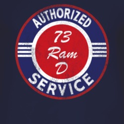 Authorized Service 1973 Dodge Ram D Distressed Look Dark T Shirt