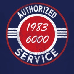 Authorized Service 1983 Pontiac 6000 Distressed Look Dark T Shirt