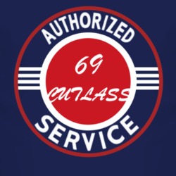 Authorized Service 1969 OLDSMOBILE CUTLASS Dark T Shirt