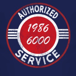 Authorized Service 1986 Pontiac 6000 Distressed Look Dark T Shirt