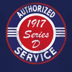 Authorized Service 1917 Chevy Series D Distressed Look Dark T Shirt