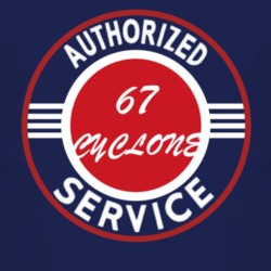 Authorized Service 1967 MERCURY CYCLONE Dark T Shirt