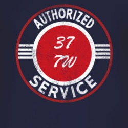 Authorized Service 1937 7W Distressed Look Dark T Shirt