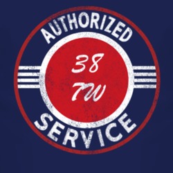 Authorized Service 1938 7W Distressed Look Dark T Shirt