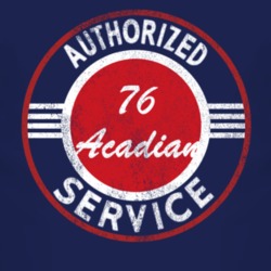 Authorized Service 1976 Pontiac Acadian Distressed Look Dark T Shirt