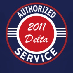 Authorized Service 2011 Chrysler Delta Dark T Shirt