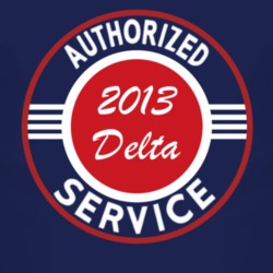 Authorized Service 2013 Chrysler Delta Dark T Shirt
