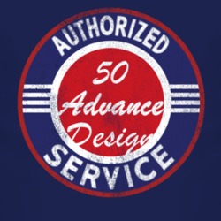 Authorized Service 1950 Chevy Advance Design Distressed Look Dark T Sh