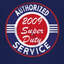 Authorized Service 2009 Super Duty Distressed Look Dark T Shirt