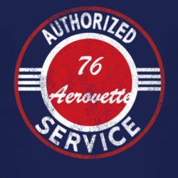 Authorized Service 1976 Chevy Aerovette Distressed Look Dark T Shirt