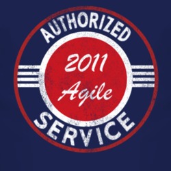 Authorized Service 2011 Chevy Agile Distressed Look Dark T Shirt