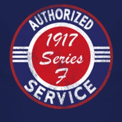 Authorized Service 1917 Chevy Series F Distressed Look Dark T Shirt