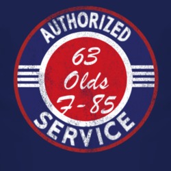 Authorized Service 1963 Oldsmobile Olds F-85 Distressed Look Dark T Sh