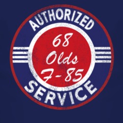 Authorized Service 1968 Oldsmobile Olds F-85 Distressed Look Dark T Sh