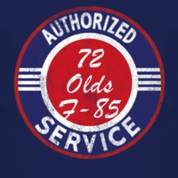 Authorized Service 1972 Oldsmobile Olds F-85 Distressed Look Dark T Sh